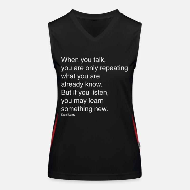 When you speak Women's Functional Contrast Tank Top