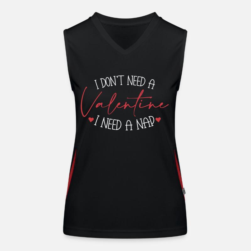 Ich brauche ein Nickerchen Anti Valentine Funktionelles Kontrast-Tank Top für Frauen