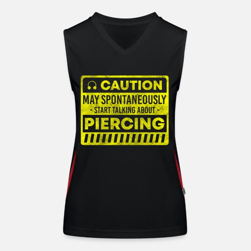 Piercing Beruf Ring Funktionelles Kontrast-Tank Top für Frauen