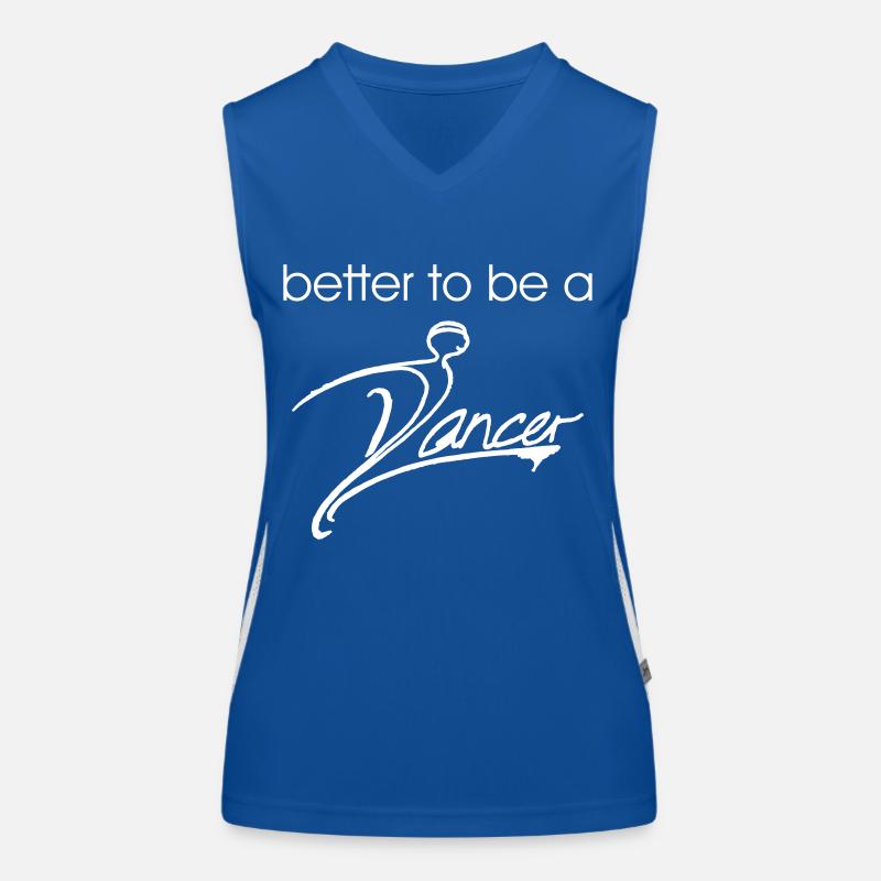 Besser Tänzer sein - weißes Design Funktionelles Kontrast-Tank Top für Frauen