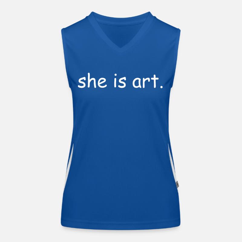 She is art Funktionelles Kontrast-Tank Top für Frauen