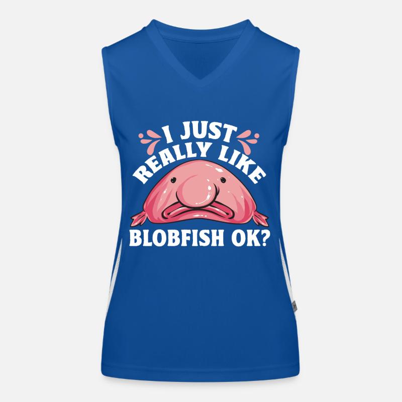 Blobfisch Funktionelles Kontrast-Tank Top für Frauen