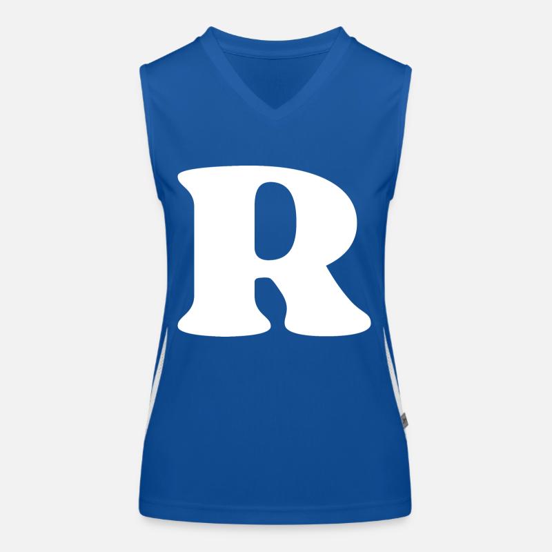 Buchstabe r Funktionelles Kontrast-Tank Top für Frauen