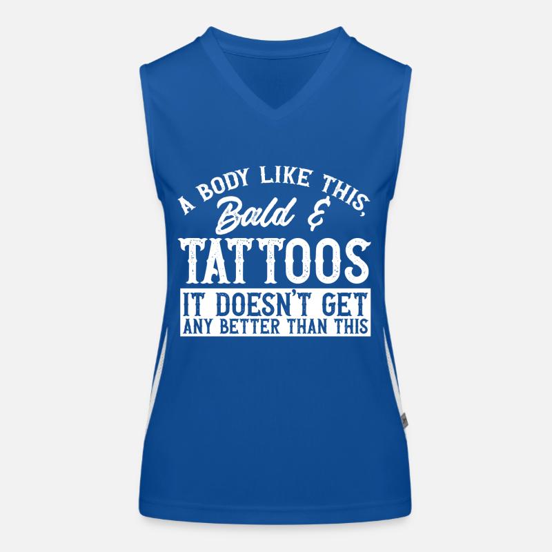 Bald Head Baldness Beard Bald Head Women's Functional Contrast Tank Top