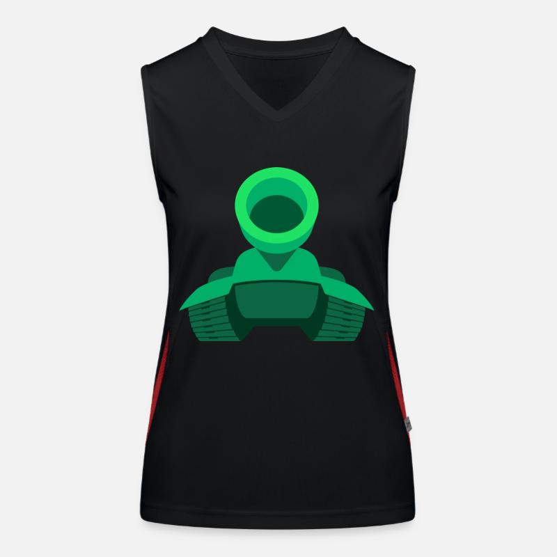 Panzer Logo Funktionelles Kontrast-Tank Top für Frauen