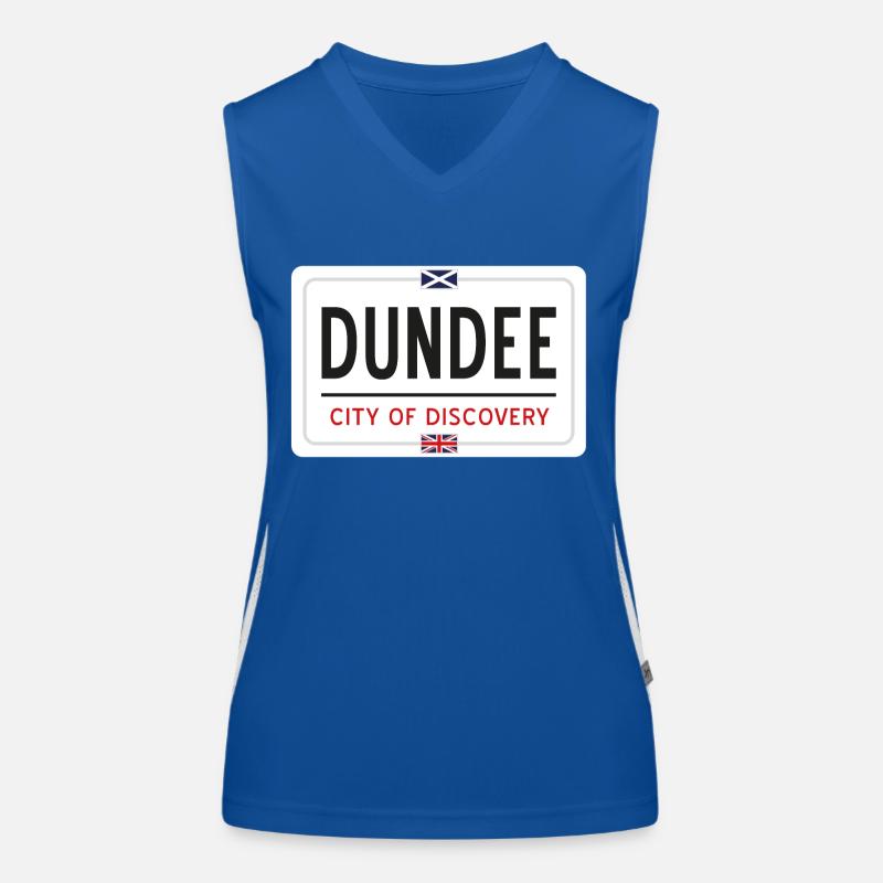 Dundee Ortsschild Funktionelles Kontrast-Tank Top für Frauen