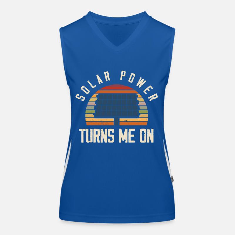 Solar Panel Solar Energy Solar Power Women's Functional Contrast Tank Top