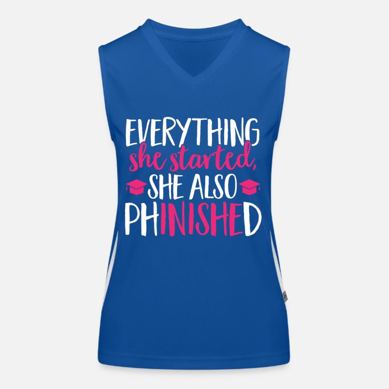 PhD Graduate Doktorgrad Ph.D. Promotion Funktionelles Kontrast-Tank Top für Frauen