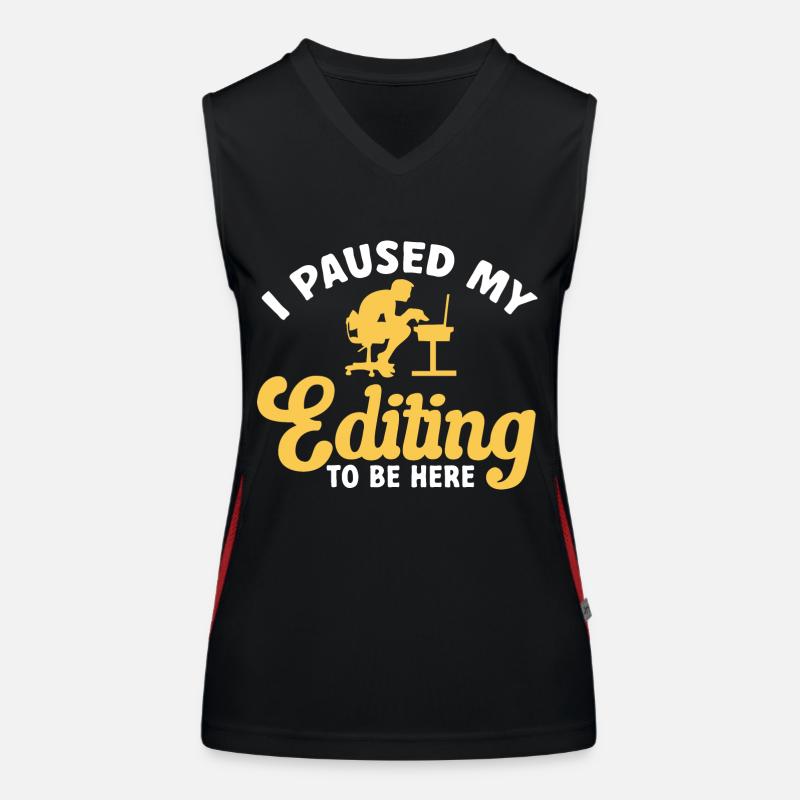 Monteur vidéo Cinéaste Vidéaste Débardeur respirant contrasté Femme