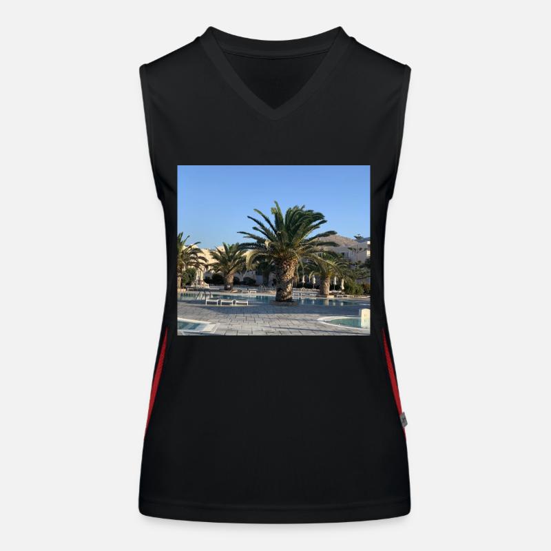 Palme Funktionelles Kontrast-Tank Top für Frauen