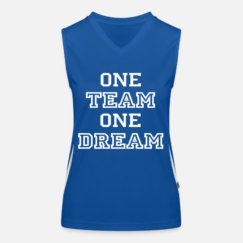 One Team, one Dream Funktionelles Kontrast-Tank Top für Frauen