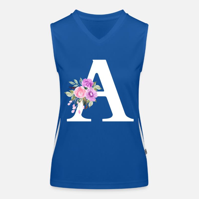 Lettre a floral violet Débardeur respirant contrasté Femme