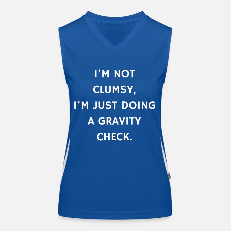 Gravity Check: A Not-So-Clumsy Assessment Women's Functional Contrast Tank Top