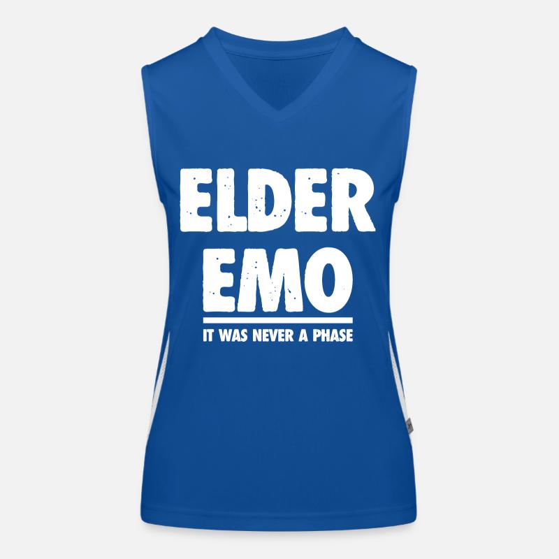 Elder Emo - Perfect Gift for Emo Fans Women's Functional Contrast Tank Top
