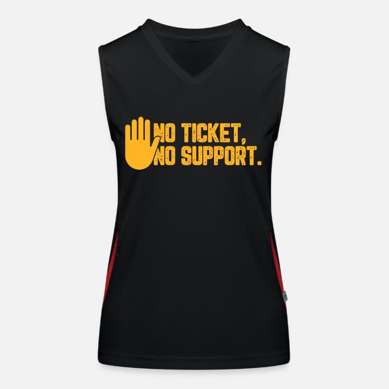 No Ticket No Support Informatiker IT Administrator Funktionelles Kontrast-Tank Top für Frauen