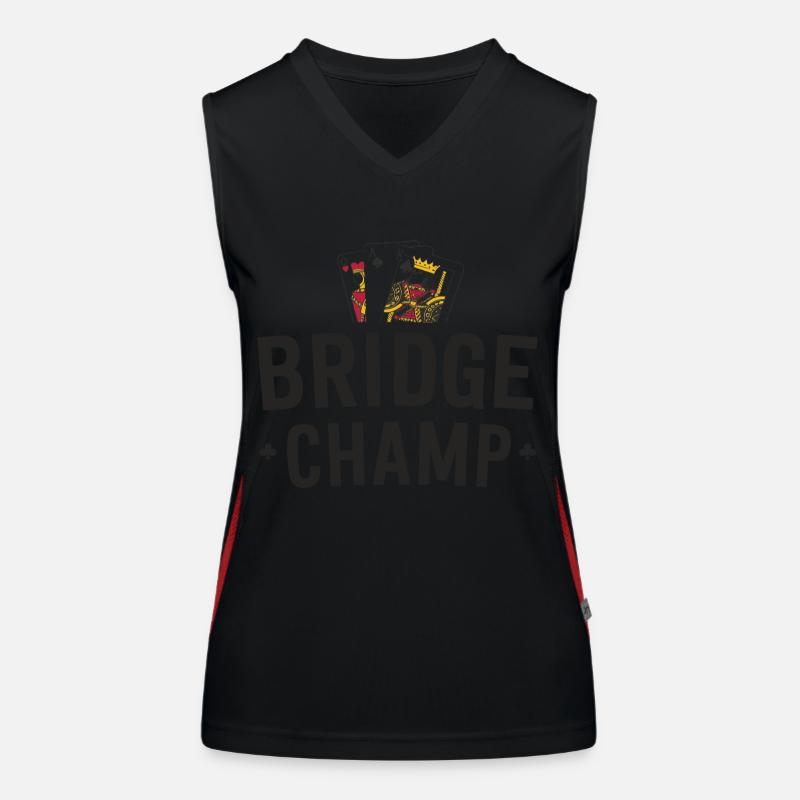 Bridge Card Game Gift Women's Functional Contrast Tank Top