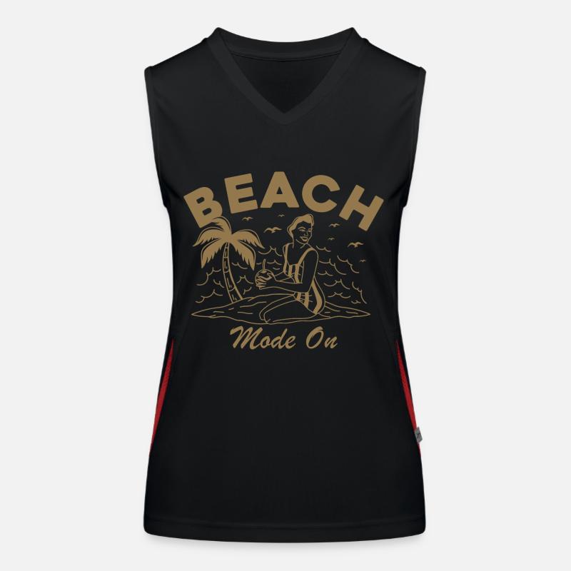Mode plage activé Débardeur respirant contrasté Femme