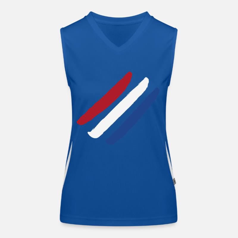 Netherlands Flag -Style Stripes Women's Functional Contrast Tank Top