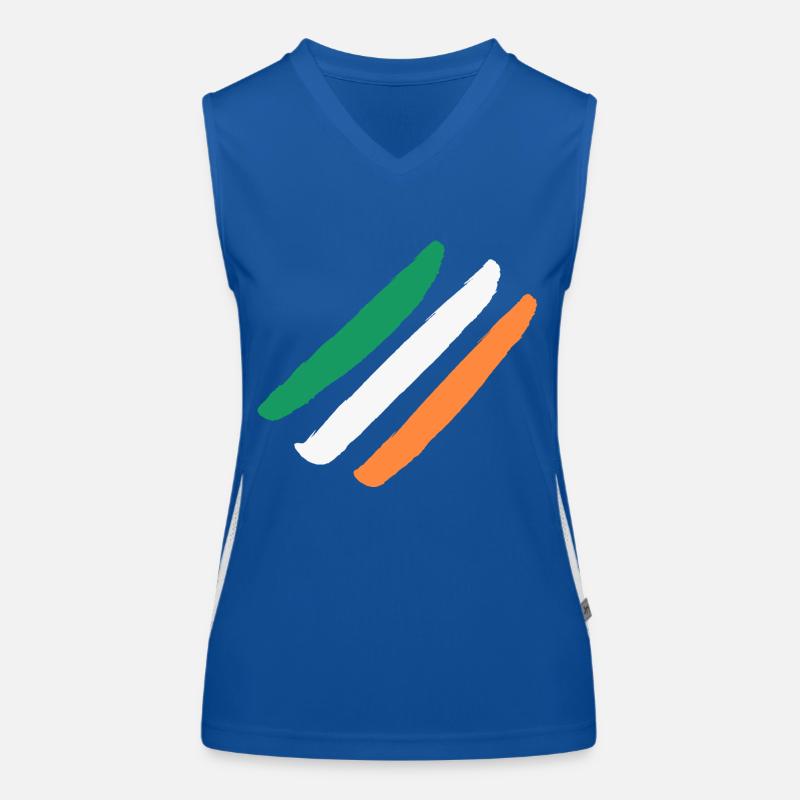 Irlande / Drapeau de l’Irlande - Diagonal - Élégant Débardeur respirant contrasté Femme