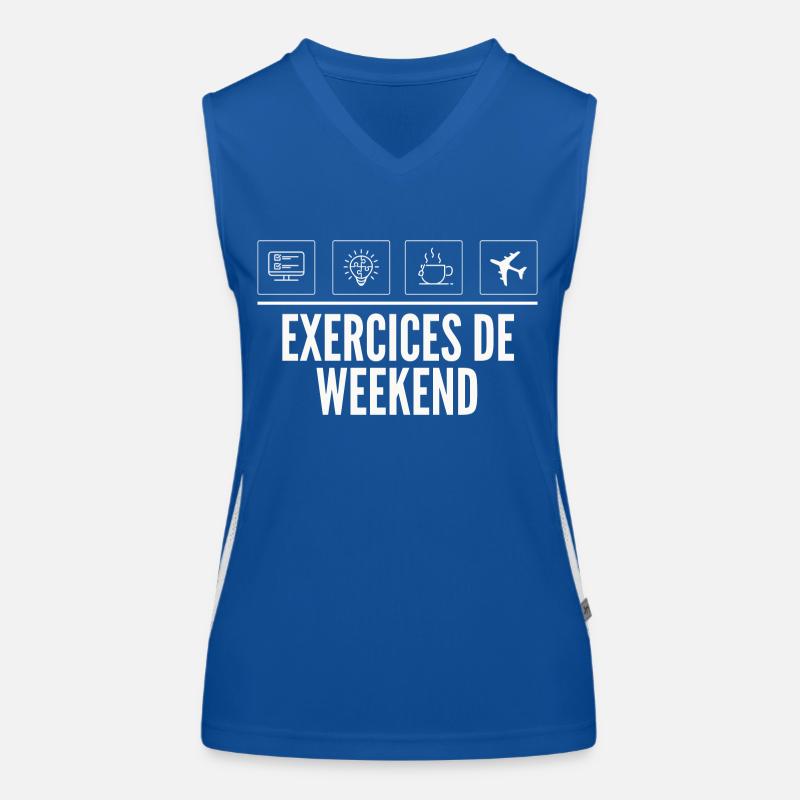exercices weekend - exercice pour le weekend Débardeur respirant contrasté Femme