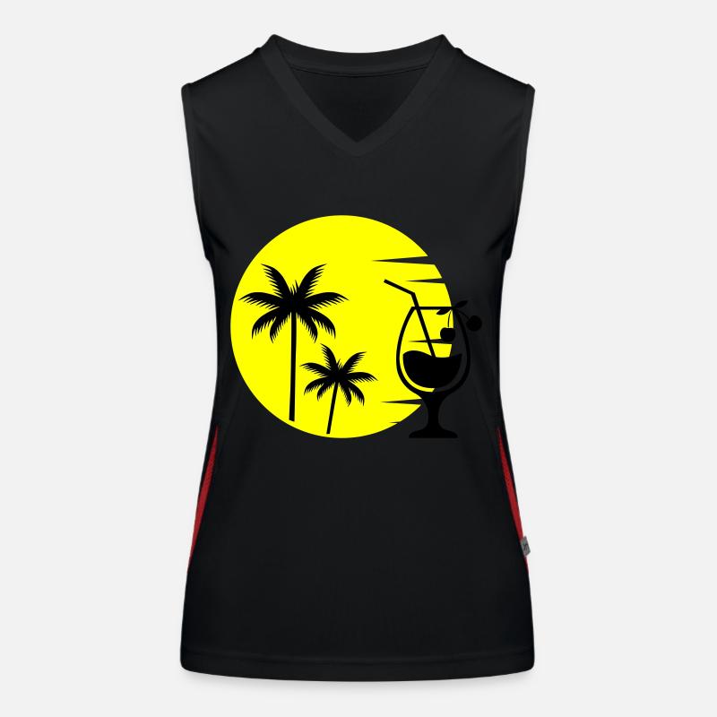 cocktail sunset Women's Functional Contrast Tank Top