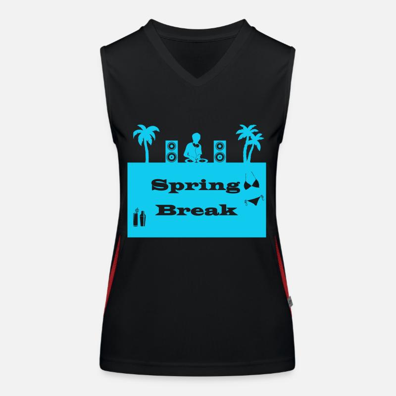 spring break bleu clair Débardeur respirant contrasté Femme