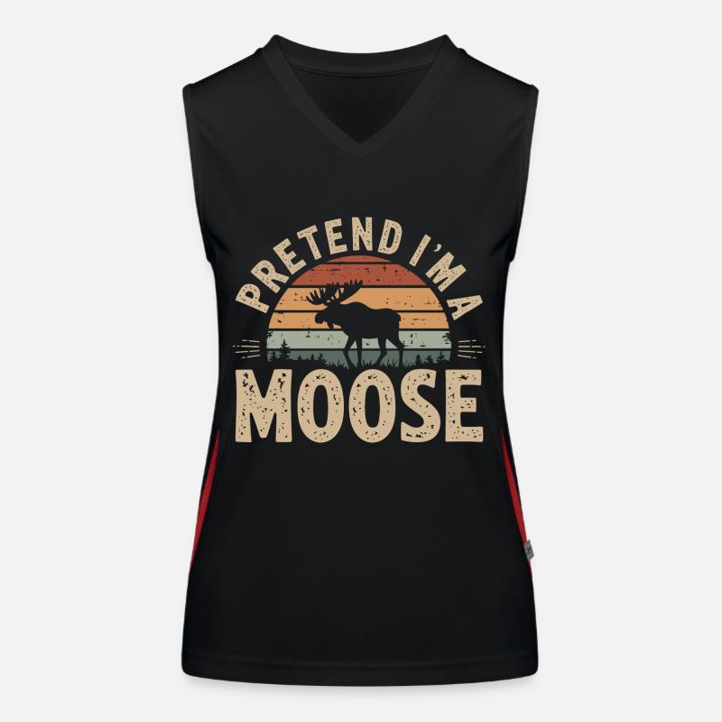 Witziger Elch-Spruch Funktionelles Kontrast-Tank Top für Frauen