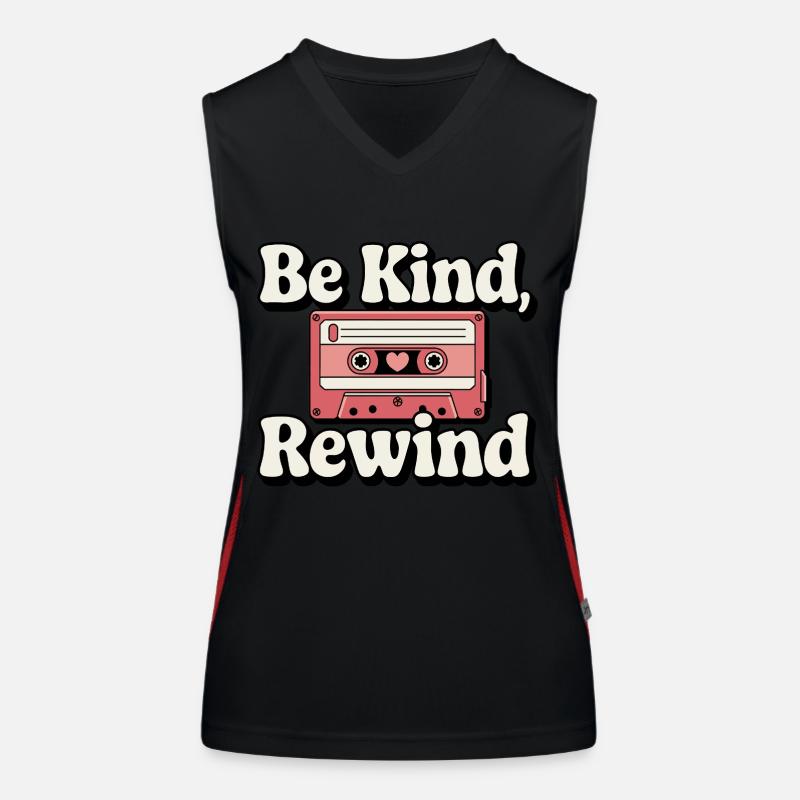 Be Kind, Rewind Cassette Tape Women's Functional Contrast Tank Top
