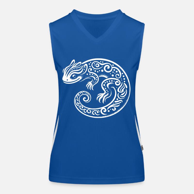 Stammes-Eidechse Funktionelles Kontrast-Tank Top für Frauen