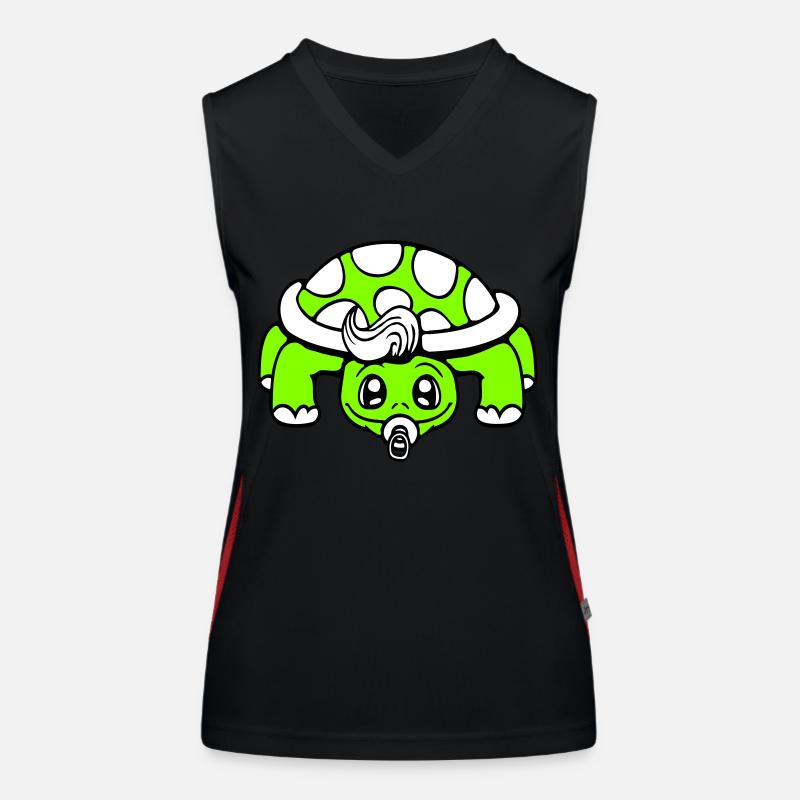 Turtle Baby Pacifier Small Child Toddler Women's Functional Contrast Tank Top