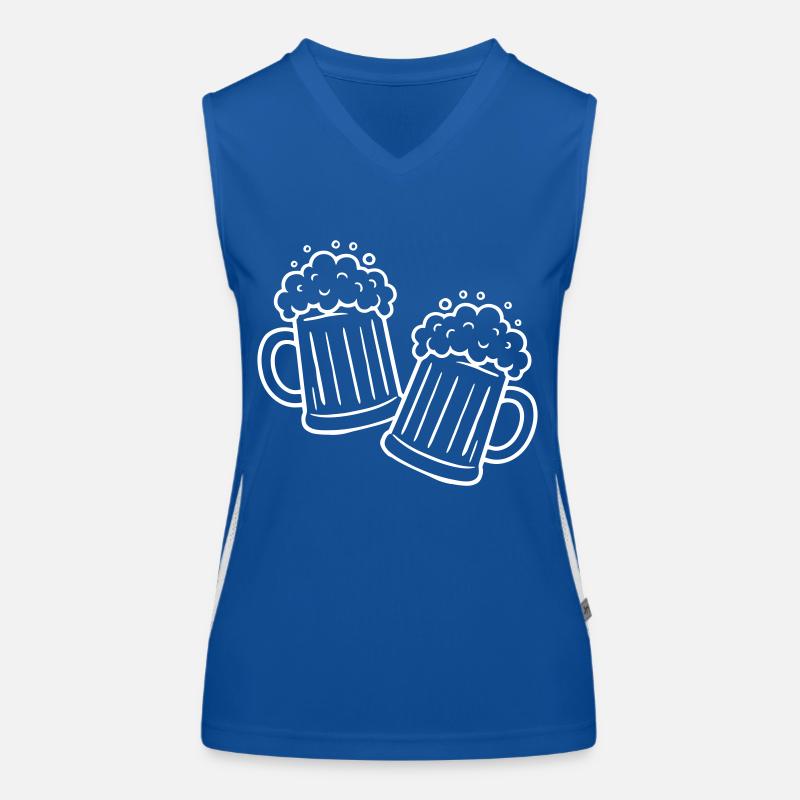 Toasting beer Drinking Women's Functional Contrast Tank Top