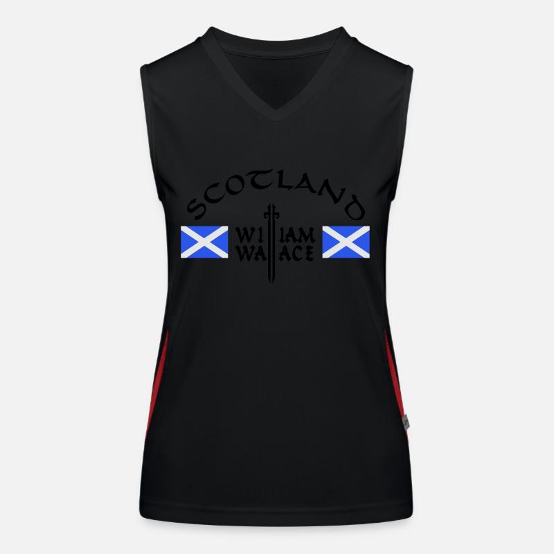Scotland William Wallace Funktionelles Kontrast-Tank Top für Frauen