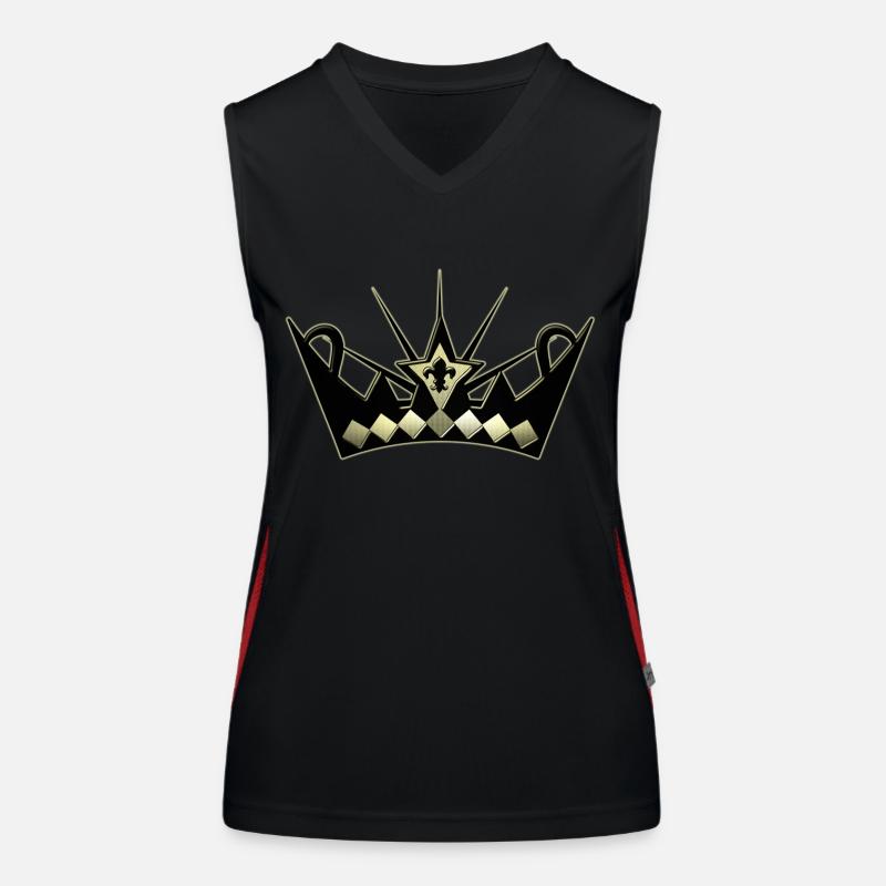 King3 - Women's Functional Contrast Tank Top - black/red