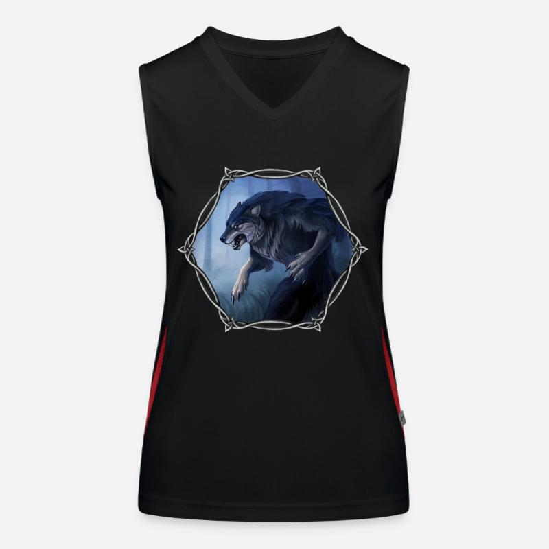 Werwolf Funktionelles Kontrast-Tank Top für Frauen