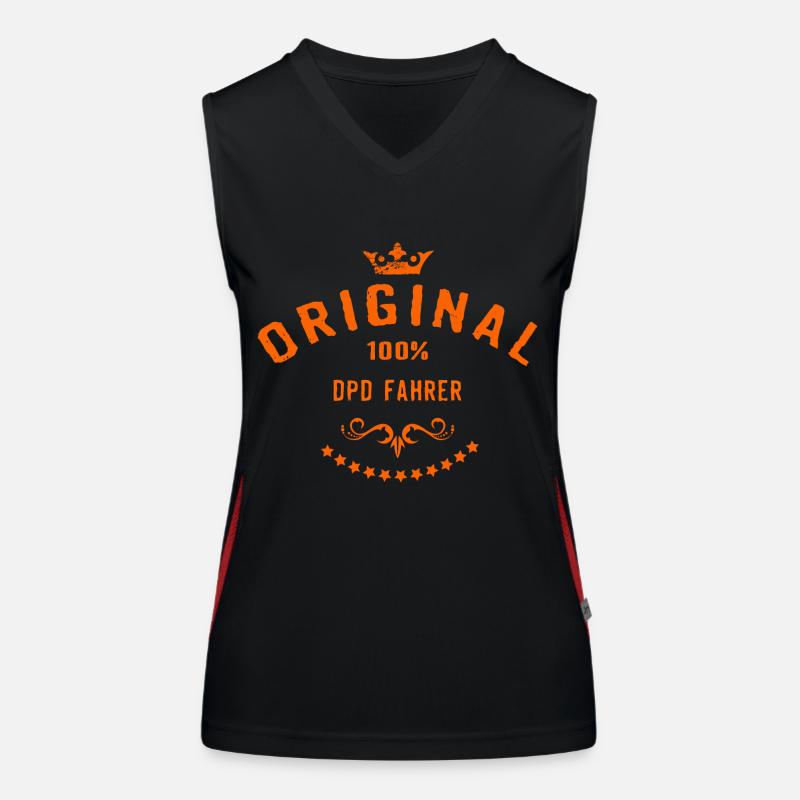 Original 100 Prozent DPD Fahrer - RAHMENLOS Beruf Funktionelles Kontrast-Tank Top für Frauen
