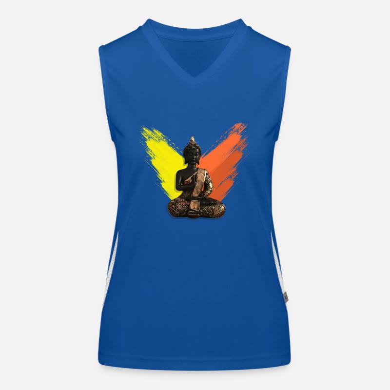 Buddha Funktionelles Kontrast-Tank Top für Frauen
