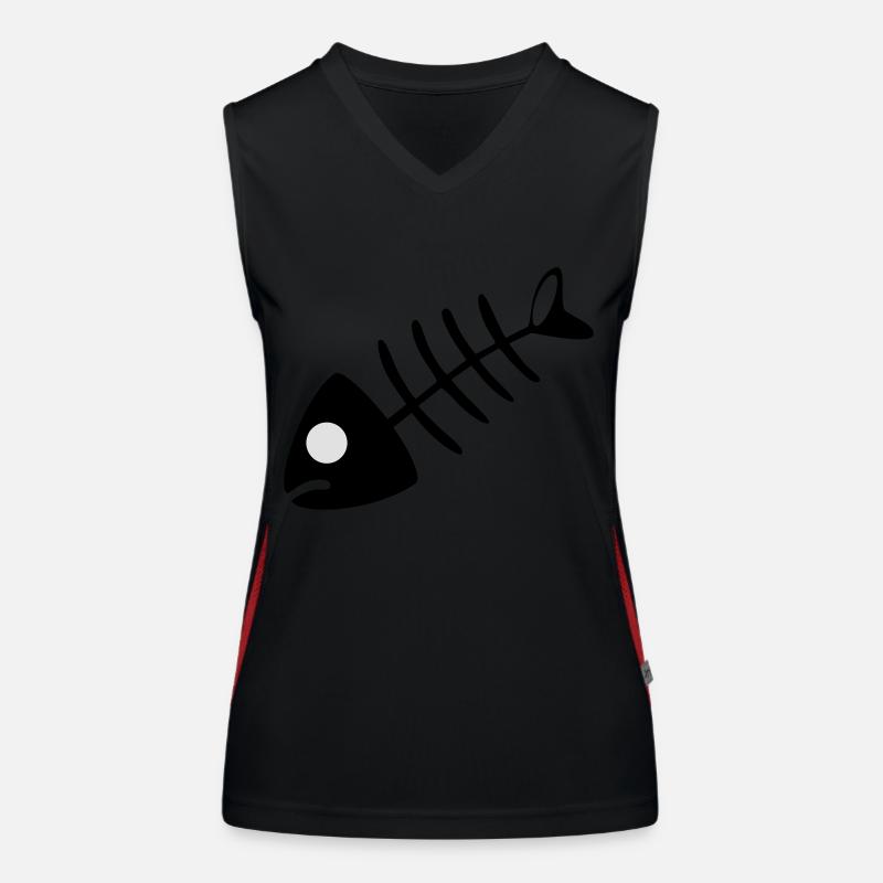 Fischgräte Funktionelles Kontrast-Tank Top für Frauen