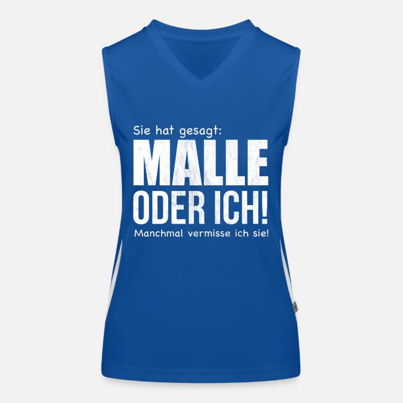 Malle oder Ich! Funktionelles Kontrast-Tank Top für Frauen
