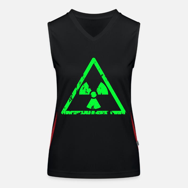 radioactive toxic green Funktionelles Kontrast-Tank Top für Frauen
