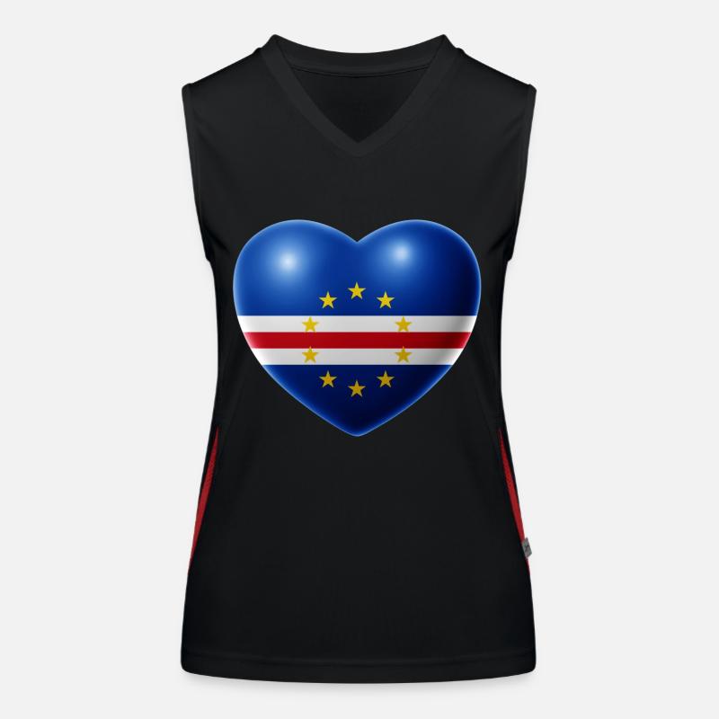 Heart (Cap-Vert / Cabo Verde) Débardeur respirant contrasté Femme