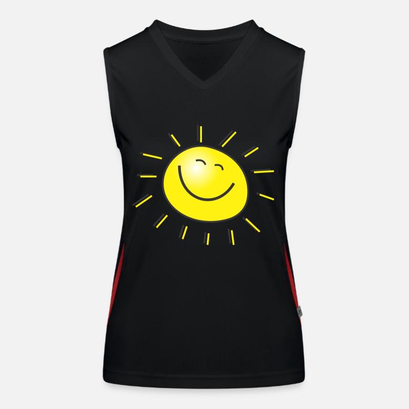 rainbow sun clouds weather rainbow sun cloud50 Women's Functional Contrast Tank Top