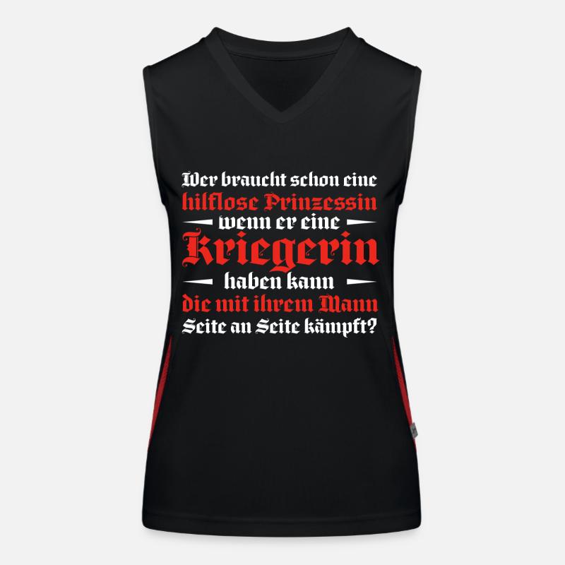 Wikinger Kriegerin Germane Prinzessin Geschenk Funktionelles Kontrast-Tank Top für Frauen