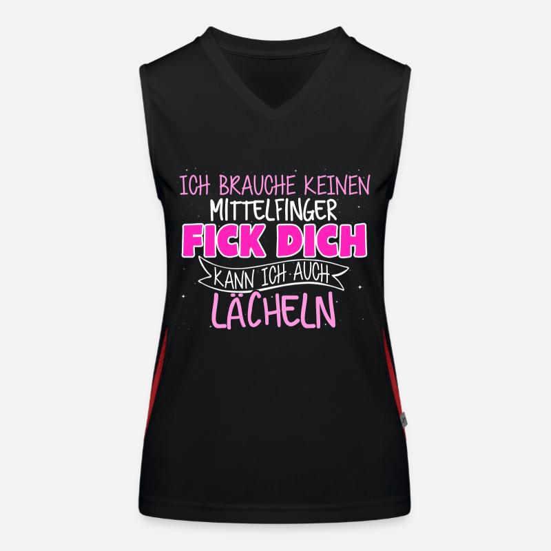 Fick dich lächeln Funktionelles Kontrast-Tank Top für Frauen