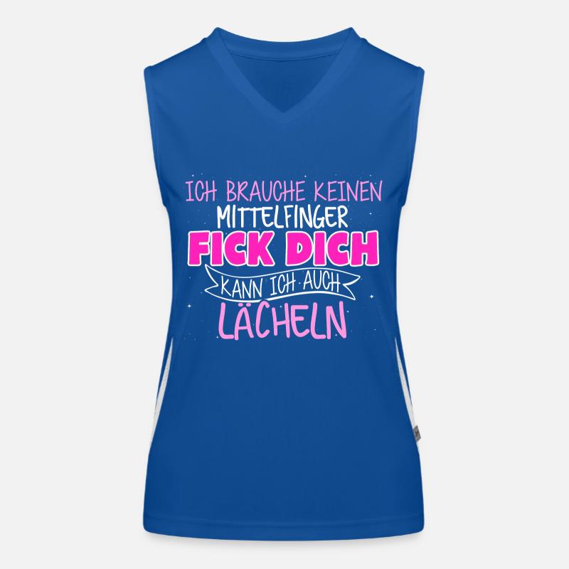 Fick dich lächeln Funktionelles Kontrast-Tank Top für Frauen