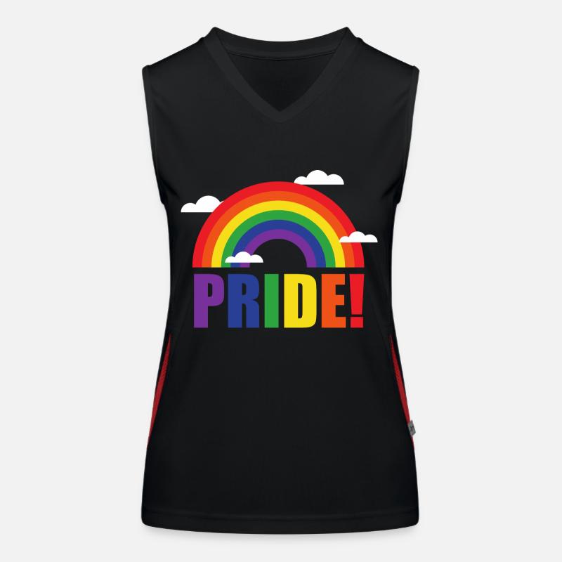 Pride rainbow with clouds | LGBT | gift idea Women's Functional Contrast Tank Top