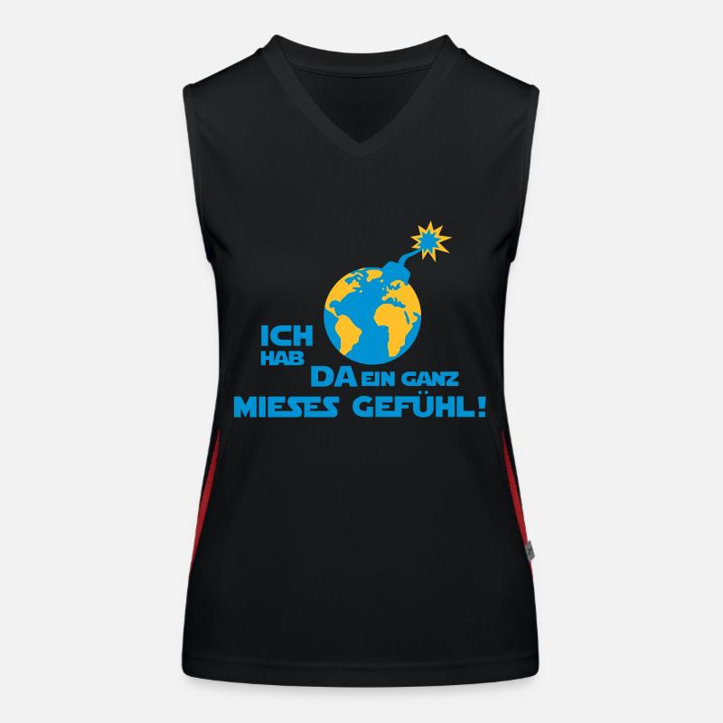 I've got a bad feeling, earth bomb, 2c Women's Functional Contrast Tank Top