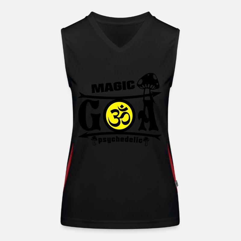 MAGIC GOA Psychedelic Funktionelles Kontrast-Tank Top für Frauen
