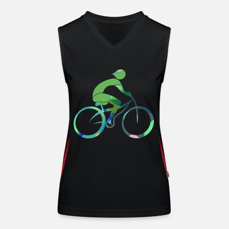Radfahrer Funktionelles Kontrast-Tank Top für Frauen