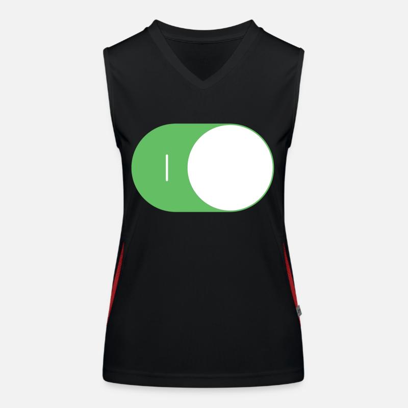 On/Off Switch ON/OFF Women's Functional Contrast Tank Top