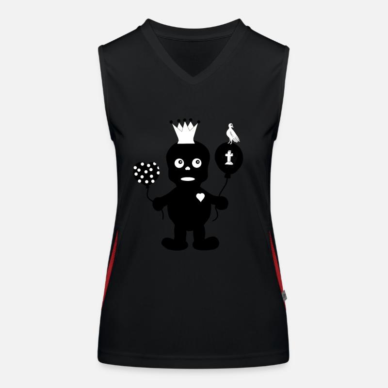 Little Ghost Grufti Gothic Horror Halloween Dark Women's Functional Contrast Tank Top